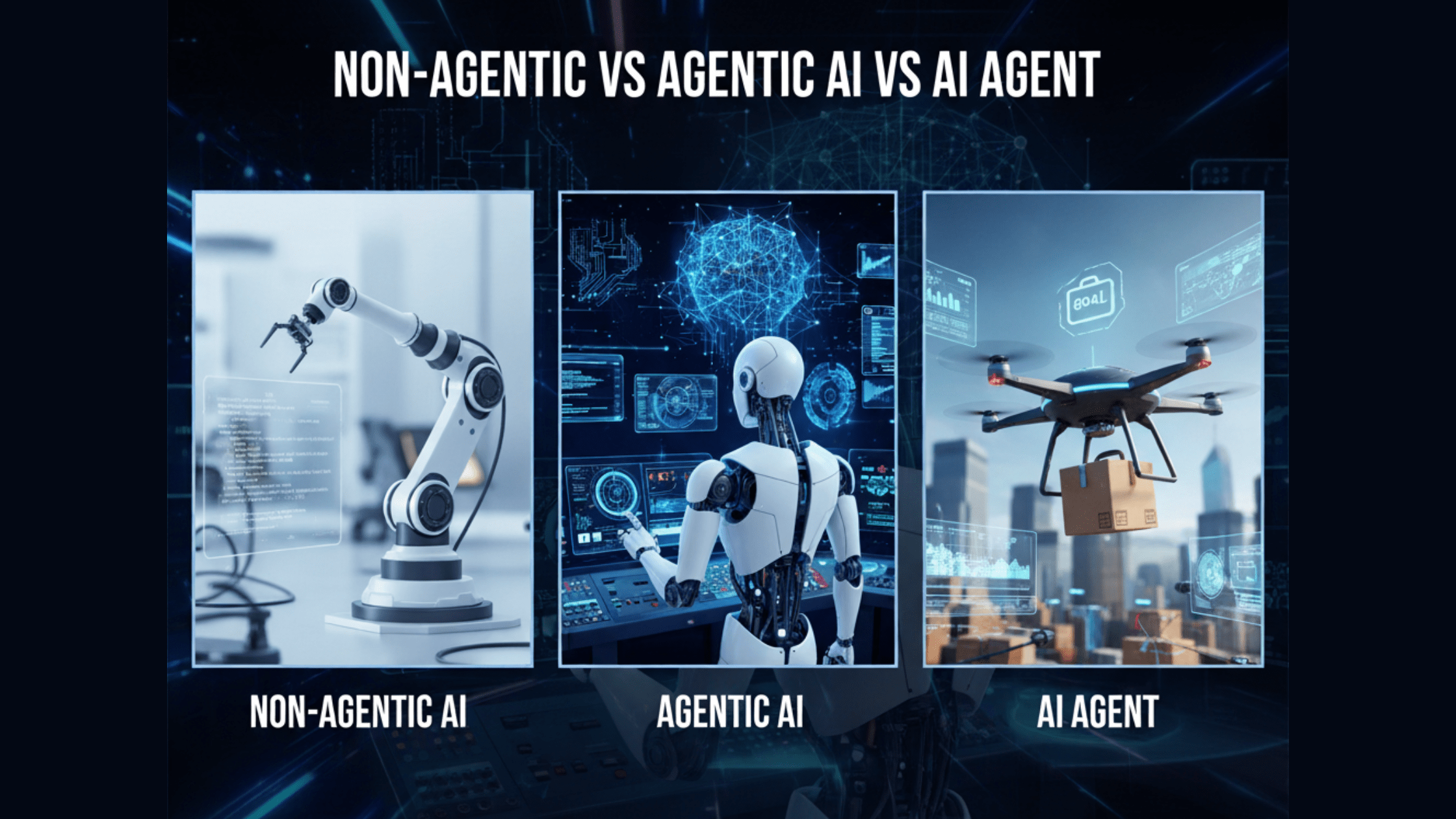 You are currently viewing Non-Agentic vs Agentic AI vs AI Agent: Understanding the Next Evolution of Artificial Intelligence