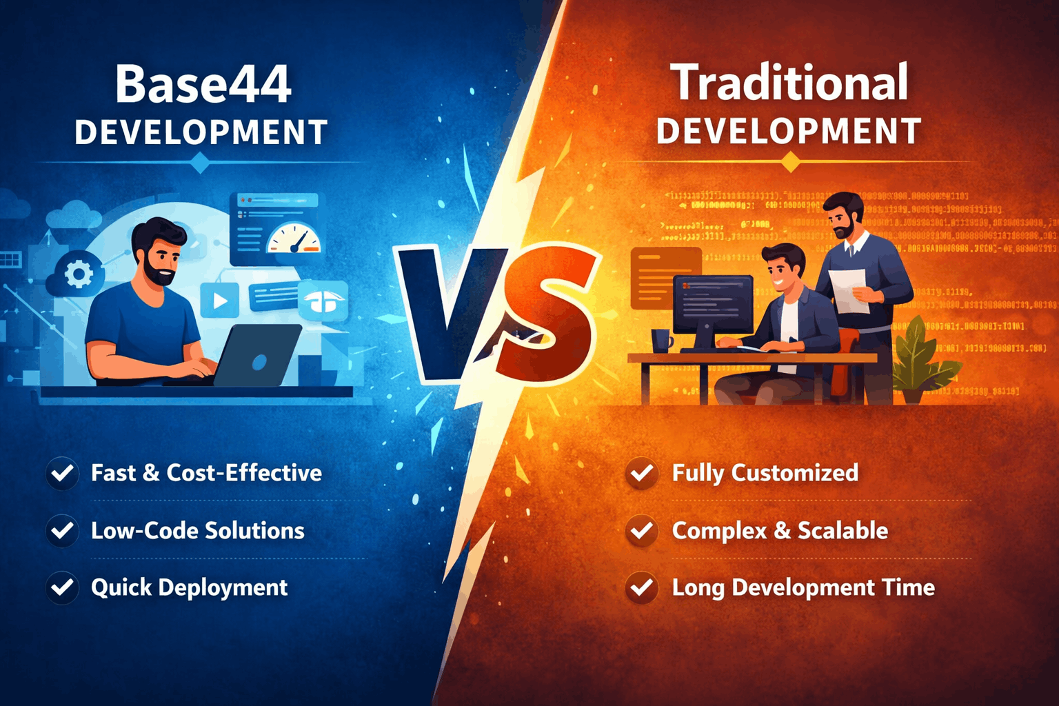 You are currently viewing Base44 vs Traditional Development: Which is Right for Your Business?